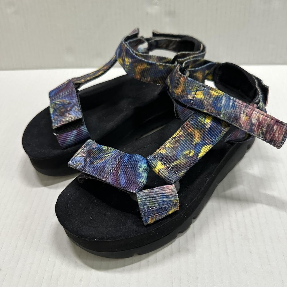 Camper Oruga Up Platform Sandal Womens Size 6 36 Multicolor Tie Dye Strappy - Picture 7 of 9